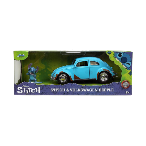 Stitch Figurine & 1959 VW Volkswagen Beetle 1/32