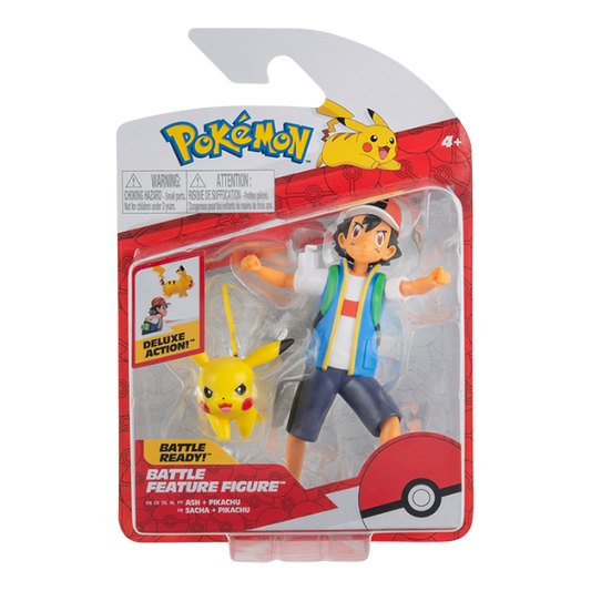 Sacha & Pikachu - Battle Feature Figure