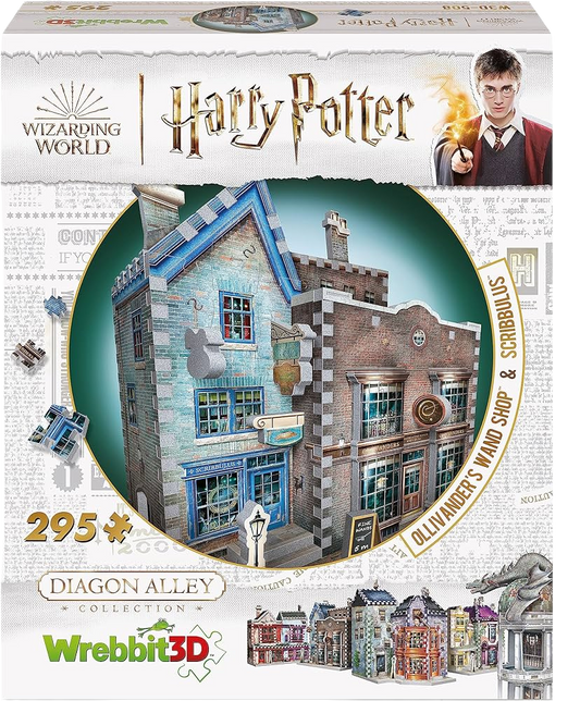 Puzzle 3D Harry Potter - Ollivander Baguettes Magiques et Scribbulus - 295 pièces